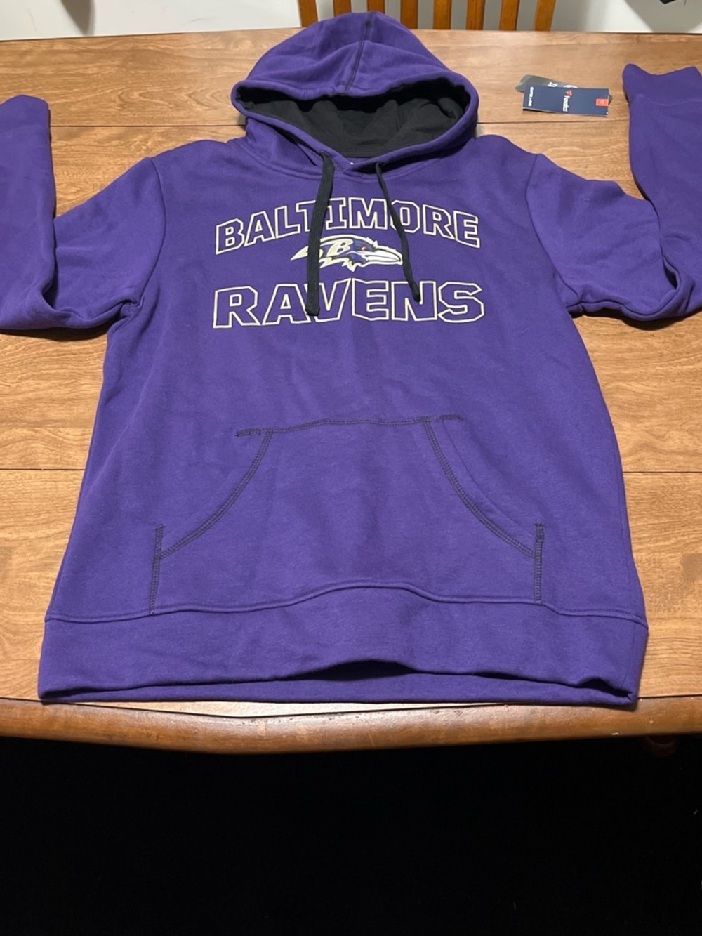 Fanatics Black and Purple Hooded Pullover